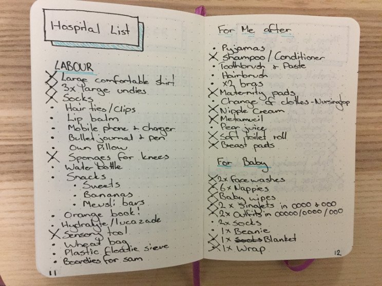 Hospital bag checklist